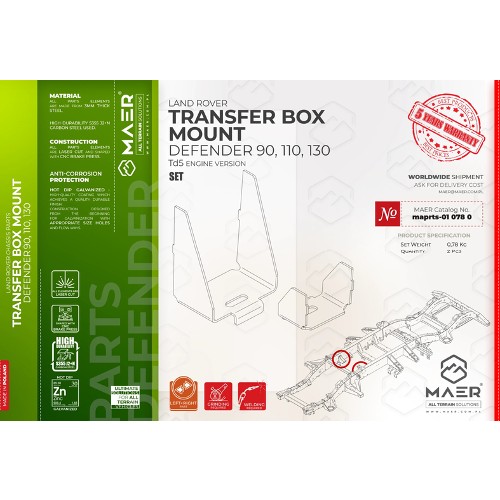 maprts-010780 MAER Td5 Transfer Box Mount for Defender 90 / 110 / 130